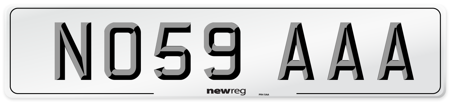 NO59 AAA Number Plate from New Reg